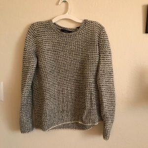 f21 grey knit sweater